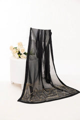 Black chiffon gotta dupatta