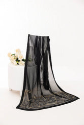 Black chiffon gotta dupatta