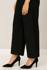 Black Boot Cut Embroidery Pants