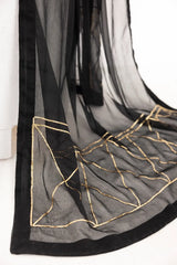 Black chiffon gotta dupatta